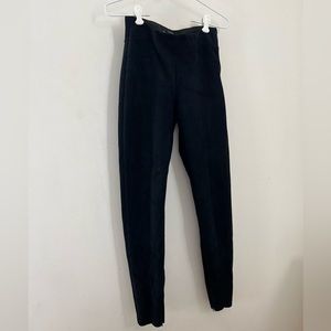 Zara suede skinny pants with zipper bottom, size XS
